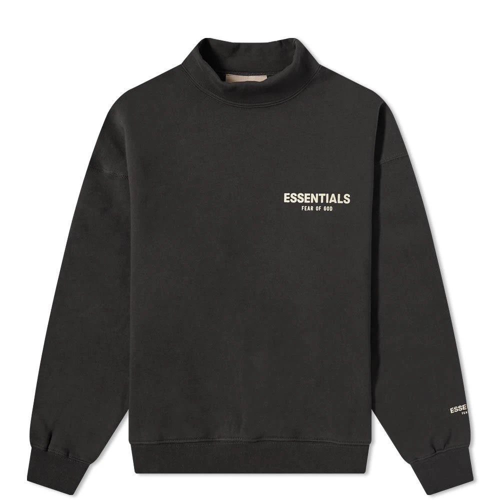 商品Essentials|Fear of God ESSENTIALS Kids ESS Mock Neck Sweat - Iron,价格¥362,第1张图片
