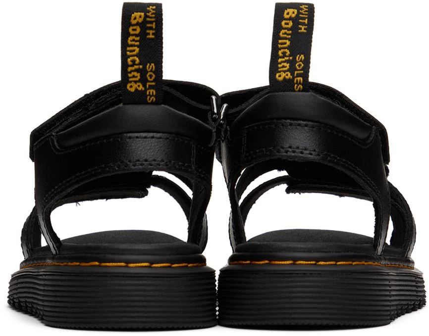 商品Dr. Martens|Kids Black Klaire Leather Strap Big Kids Sandals,价格¥320,第2张图片详细描述