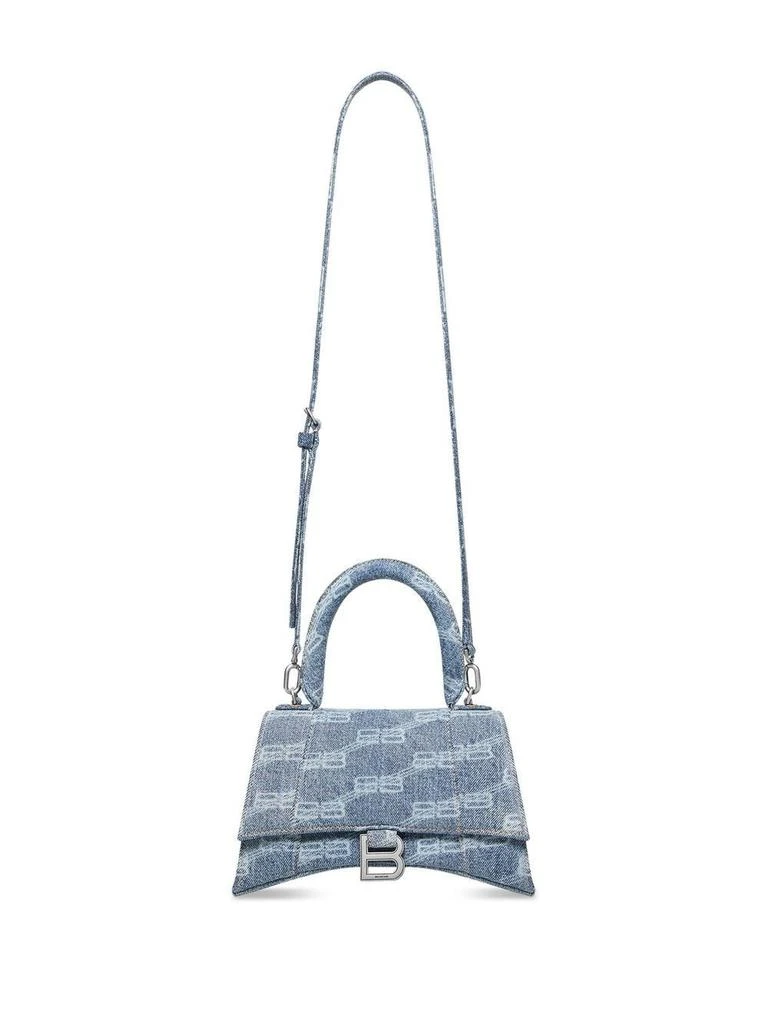 商品Balenciaga|HAND BAGS S HOURGLASS TOP DENIM MONOGRA,价格¥12274,第1张图片