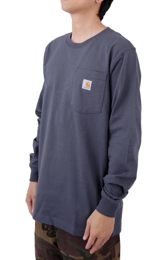 商品Carhartt|(105425) Relaxed Fit Heavyweight L/S Pocket Crafted Graphic T-Shirt - Bluestone,价格¥205,第2张图片详细描述