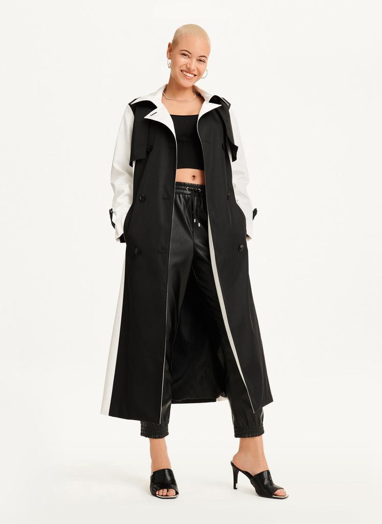 商品DKNY|Colorblock Crinkle Trench,价格¥966,第4张图片详细描述