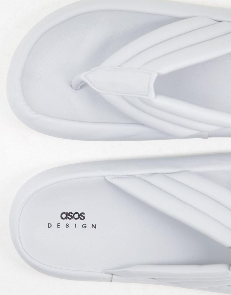 ASOS DESIGN padded flip flops in grey商品第4张图片规格展示