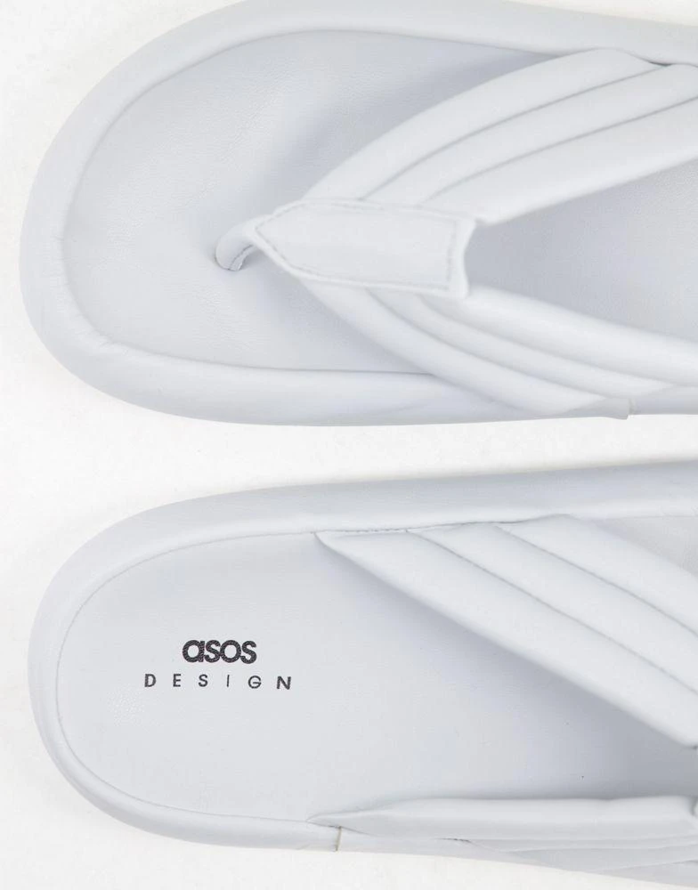 商品ASOS|ASOS DESIGN padded flip flops in grey,价格¥71,第4张图片详细描述