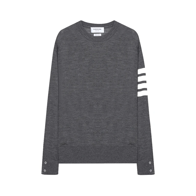 商品Thom Browne|THOM BROWNE 灰色男士针织衫/毛衣 MKA002A-Y1014-038,价格¥4557,第1张图片