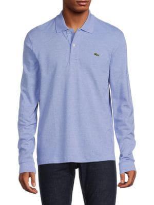 商品Lacoste|Long Sleeve Knit Polo,价格¥527,第1张图片