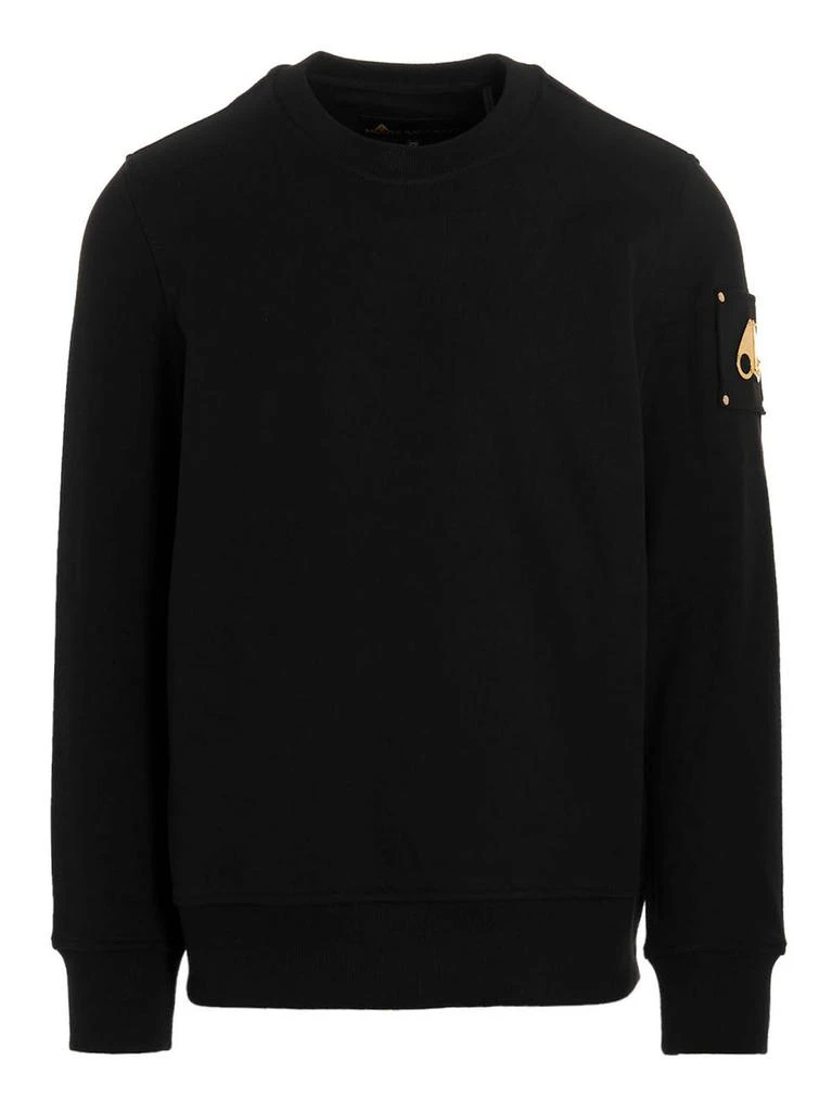 商品Moose Knuckles|Moose Knuckles Side Logo-Plaque Crewneck Sweater,价格¥1731,第1张图片