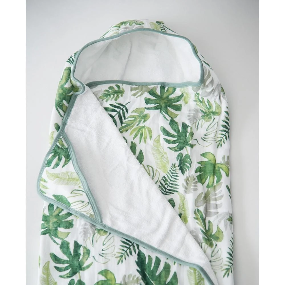 商品Little Unicorn|Tropical Leaf Cotton Muslin Big Kid Hooded Towel,价格¥299,第2张图片详细描述