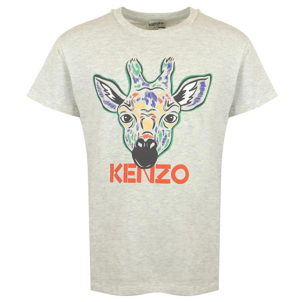 商品Kenzo|Grey Giraffe Motif Short Sleeve T Shirt,价格¥215,第1张图片