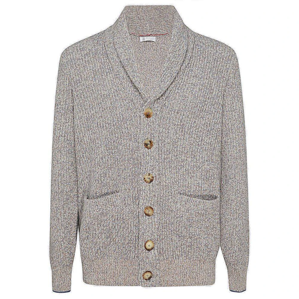 商品Brunello Cucinelli|Brunello Cucinelli Buttoned V-Neck Cardigan,价格¥13973,第1张图片