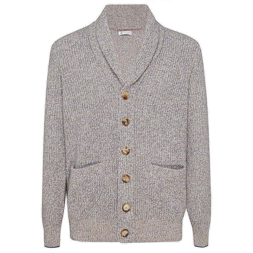 商品Brunello Cucinelli|Brunello Cucinelli Buttoned V-Neck Cardigan,价格¥13025,第1张图片