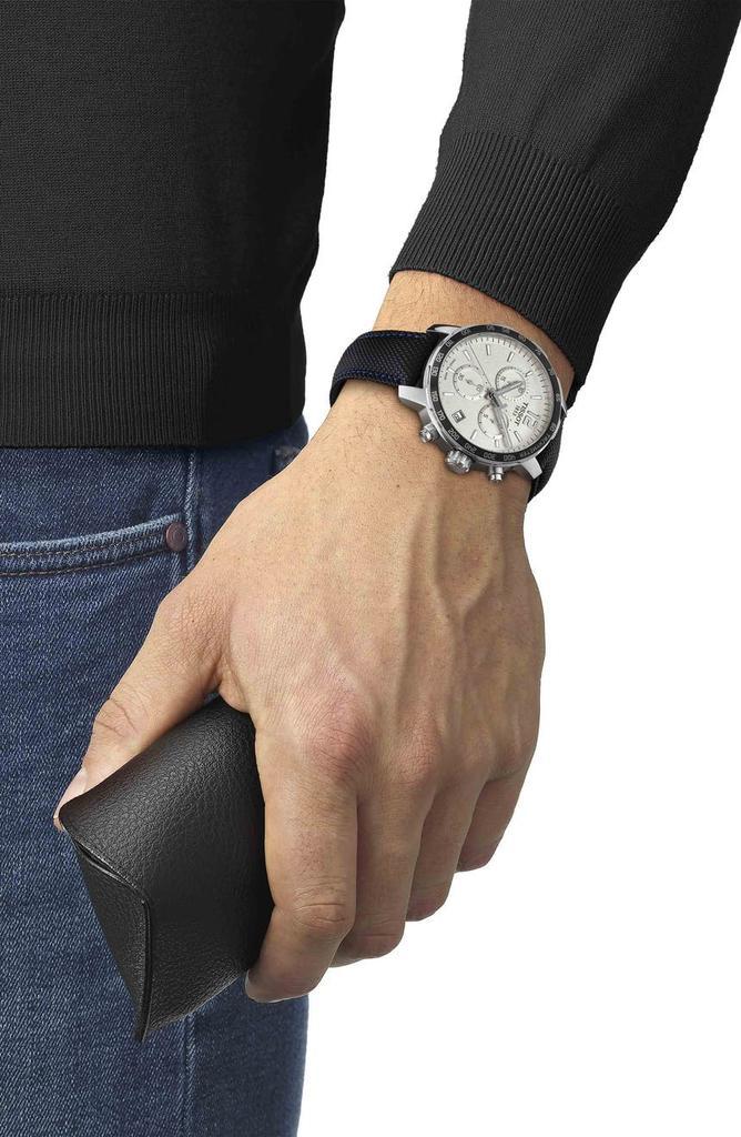 商品Tissot|Men's Quickster Chronograph Leather Strap Watch, 42mm,价格¥1770,第4张图片详细描述