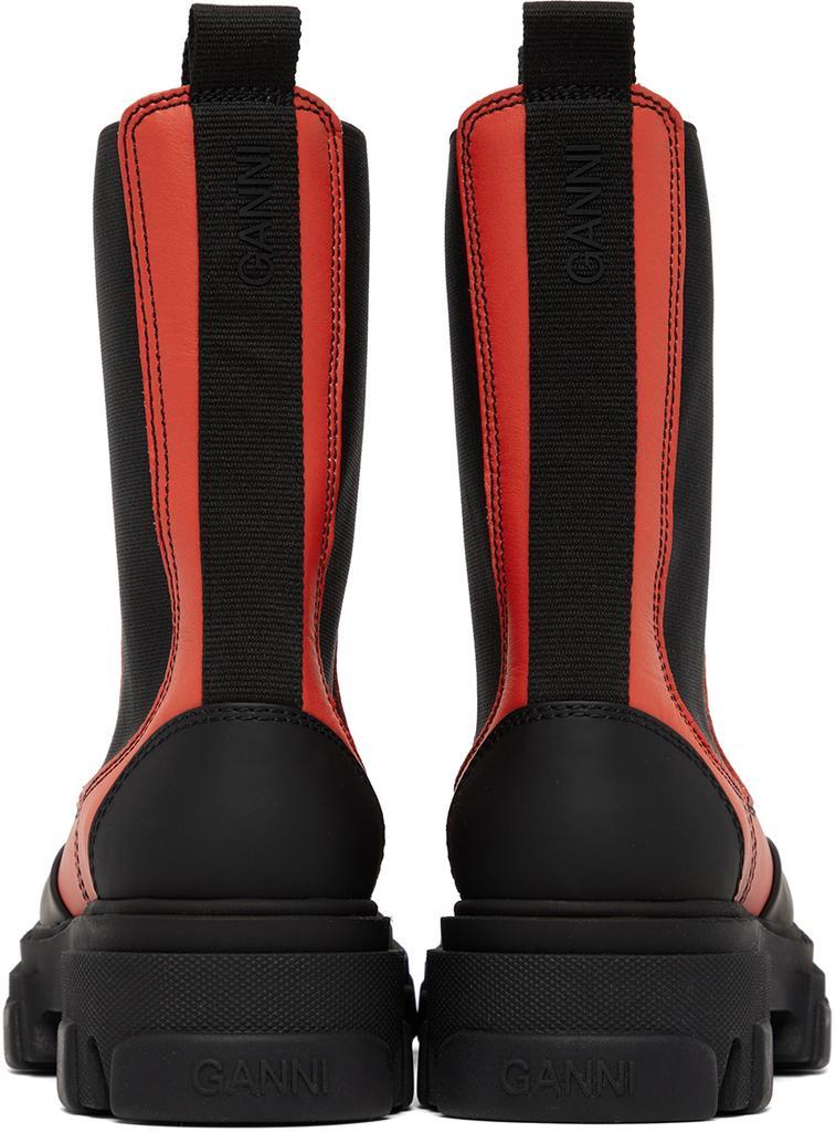 商品Ganni|Red Chelsea Ankle Boots,价格¥2473,第4张图片详细描述