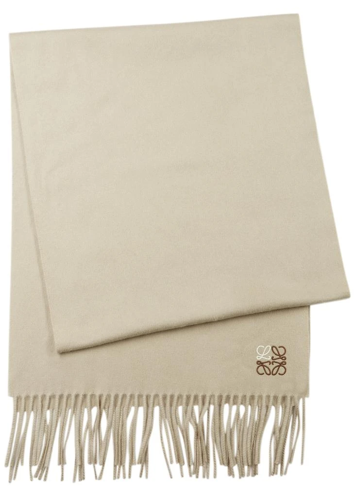 商品Loewe|Stone logo-embroidered cashmere scarf,价格¥3295,第1张图片