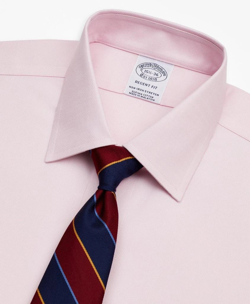 商品Brooks Brothers|Stretch Regent Regular-Fit Dress Shirt, Non-Iron Royal Oxford Ainsley Collar,价格¥413,第2张图片详细描述