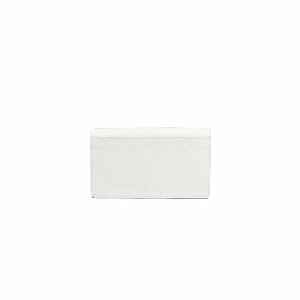 商品MAISON MARGIELA|MAISON MARGIELA White grained leather shoulder wallet purse Maison Margiela,价格¥5372,第3张图片详细描述