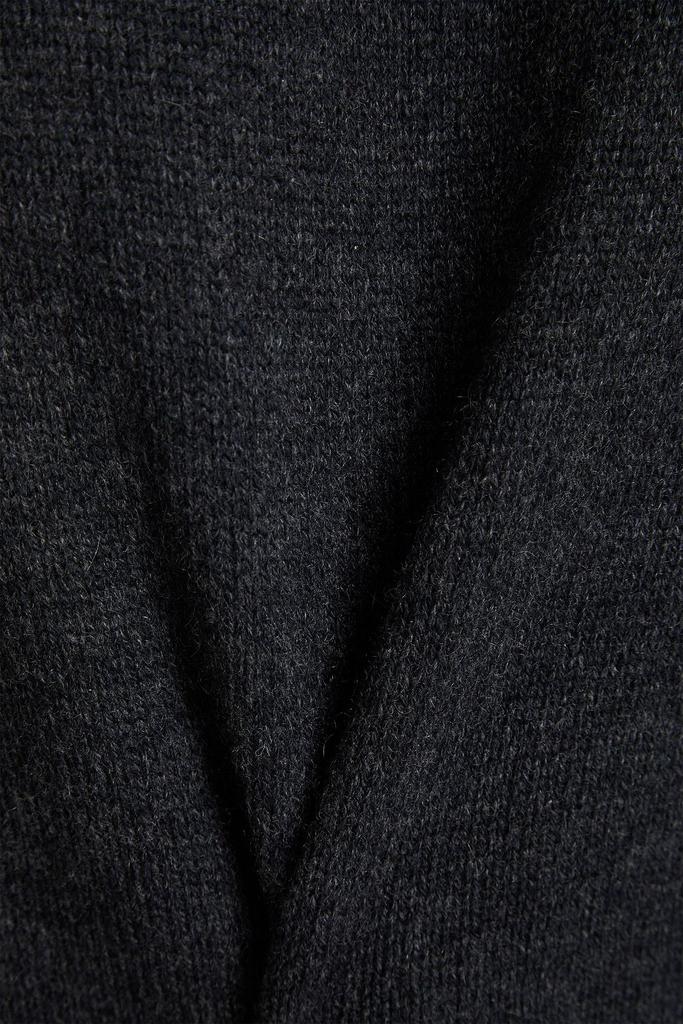 Cropped mélange cashmere sweater商品第4张图片规格展示