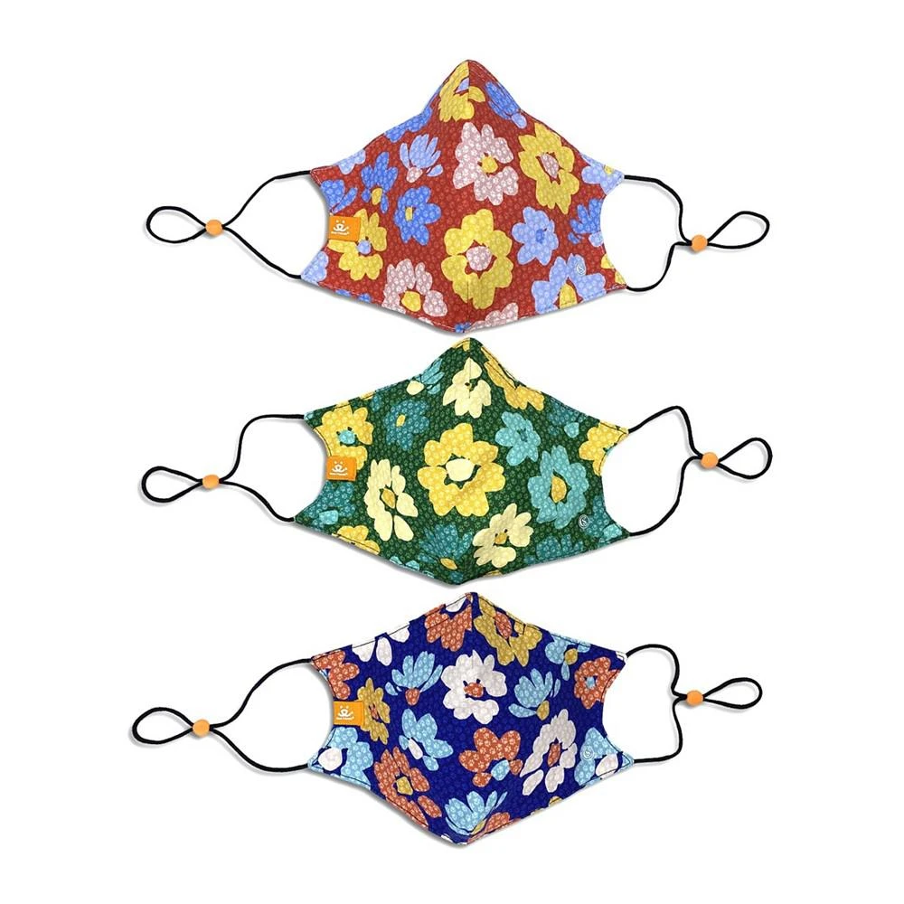 商品ConStruct|x Best Friends Unisex Flower Curved Mask, 3 Pack,价格¥187,第1张图片