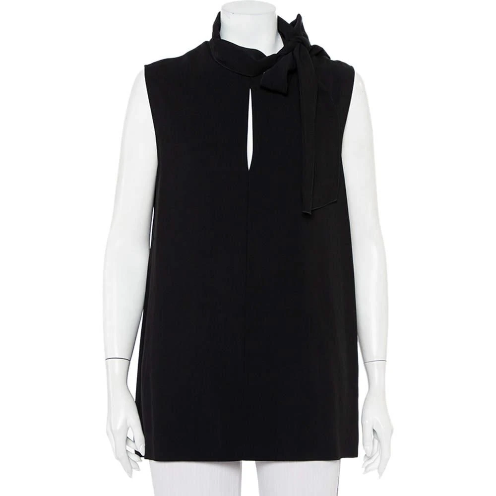 商品[二手商品] Joseph|Joseph Black Crepe Neck Tie Detail Sleeveless Noon Top L,价格¥2130,第1张图片