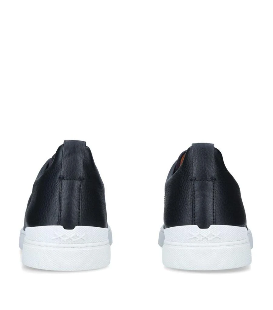 商品Zegna|Leather Triple Stitch Sneakers,价格¥9567,第2张图片详细描述