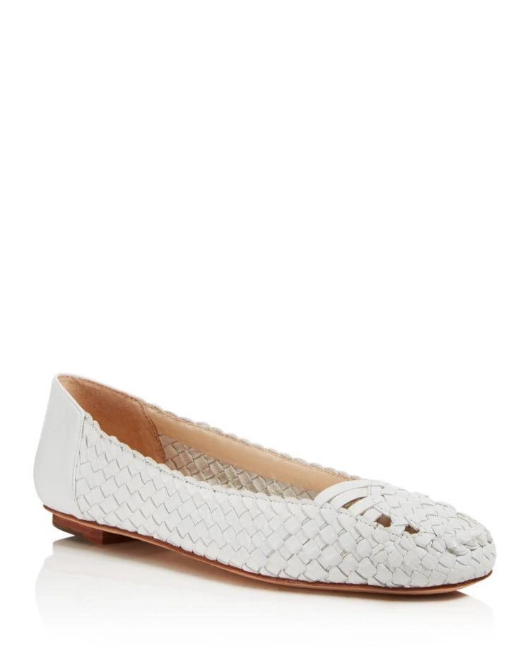 商品Delman|Nappa Basket Weave Flats,价格¥1115,第1张图片