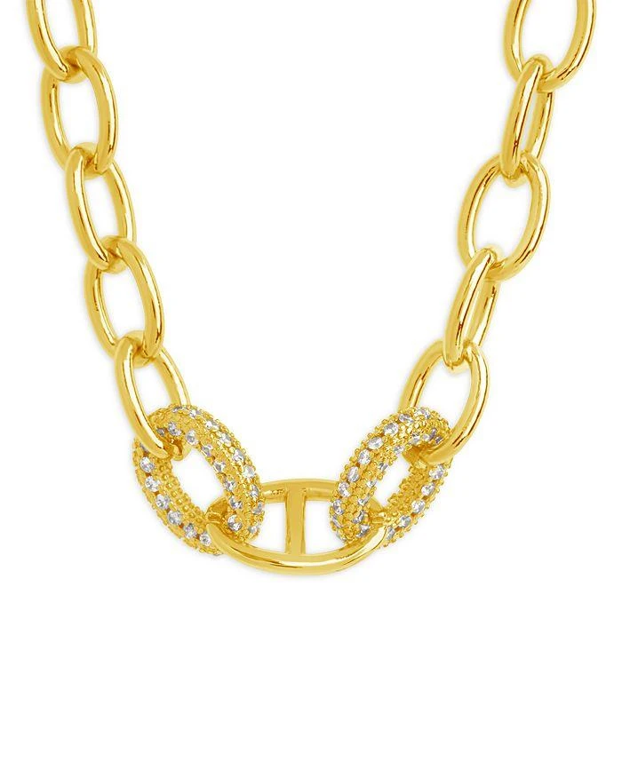 商品Sterling Forever|Reina Necklace in 14K Gold Plated or Rhodium Plated, 16",价格¥584,第2张图片详细描述