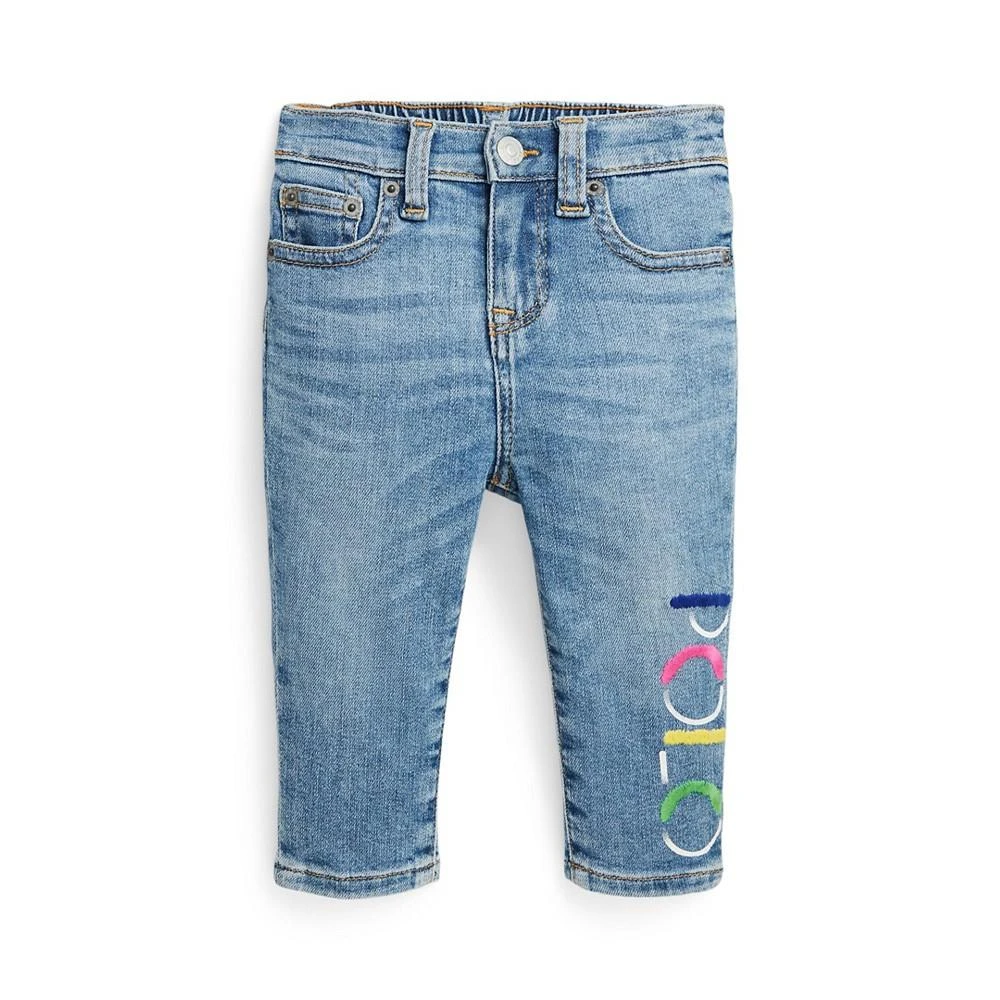 商品Ralph Lauren|Baby Girls Logo Stretch Denim Leggings,价格¥376,第1张图片