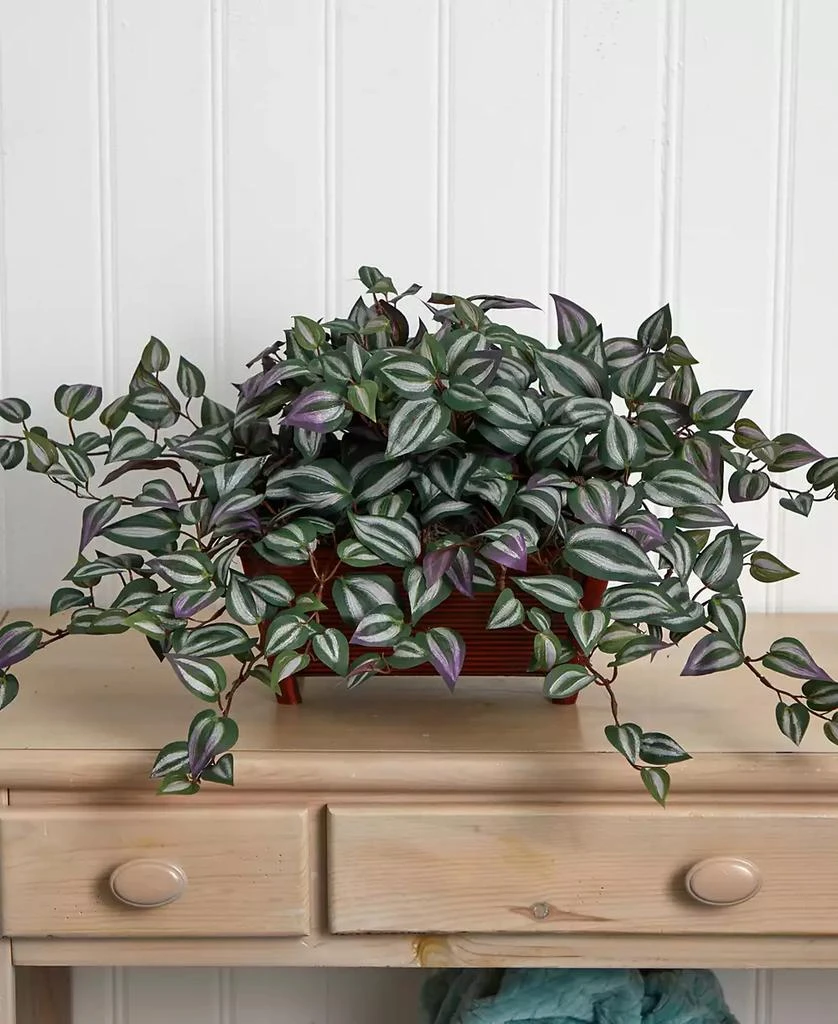 商品NEARLY NATURAL|Wandering Jew Artificial Plant in Decorative Planter,价格¥592,第3张图片详细描述