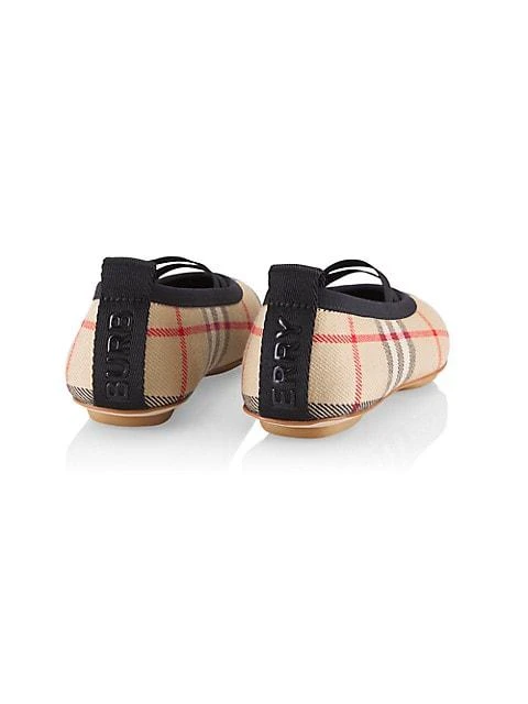 商品Burberry|Little Girl's & Girl's Grace Check Ballerina Flats,价格¥2774,第2张图片详细描述