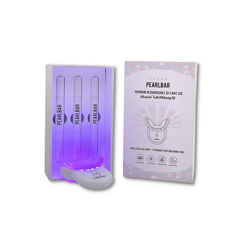 商品PearlBar|32-Light Peroxide-Free Teeth Whitening Kit with Rechargeable LED Light, USB Charging Cable and 3 Whitening Pens,价格¥748,第3张图片详细描述