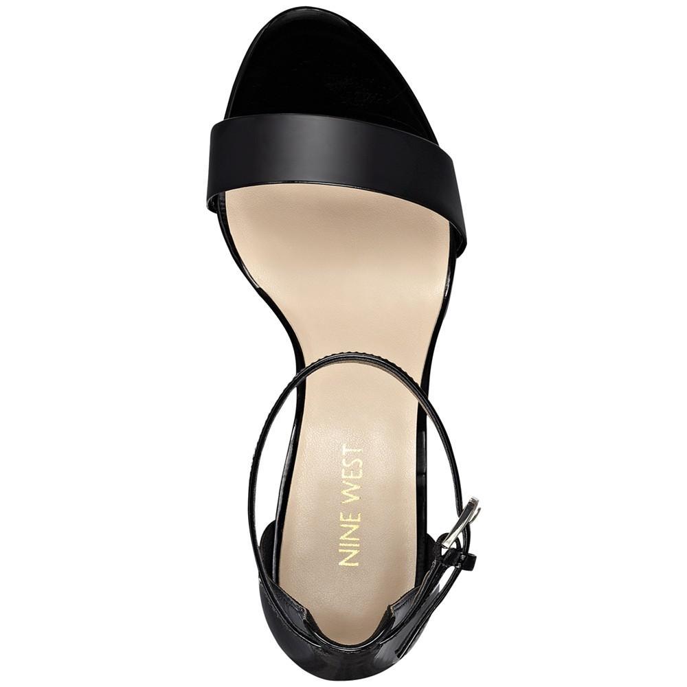 商品Nine West|Women's Pruce Ankle Strap Block Heel Sandals,价格¥582-¥656,第6张图片详细描述