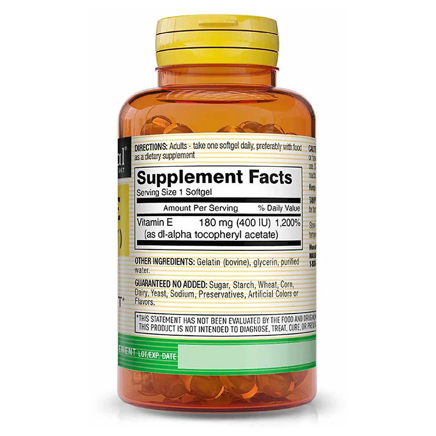 商品Mason Natural|Vitamin E 400 IU,价格¥67,第2张图片详细描述