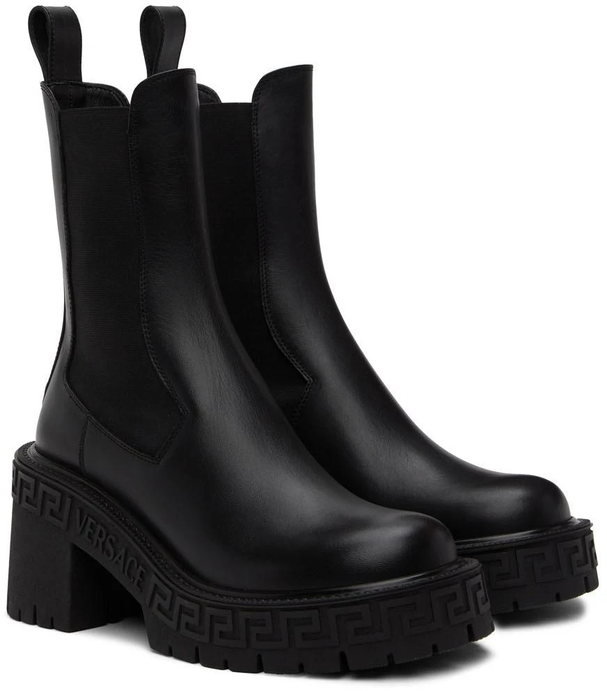 商品Versace|Black Greca Chelsea Boots,价格¥2743,第4张图片详细描述