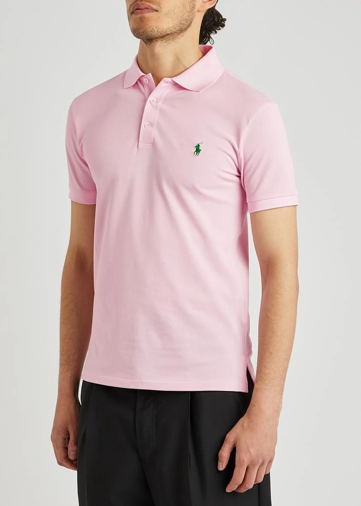 商品Ralph Lauren|Light pink piqué stretch-cotton polo shirt,价格¥404,第2张图片详细描述