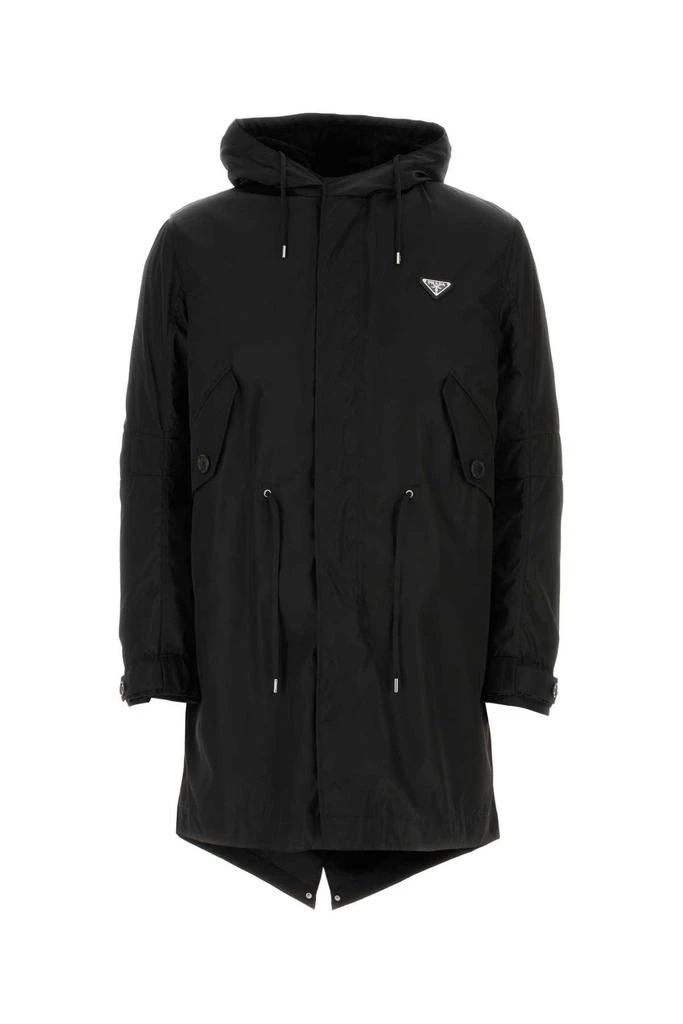 商品Prada|Prada Drawstring Waist Hooded Coat,价格¥29699,第1张图片