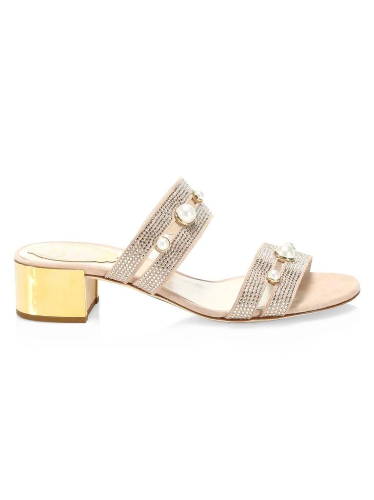 商品Rene Caovilla|Pearl Mid-Heel Sandals,价格¥3657,第1张图片