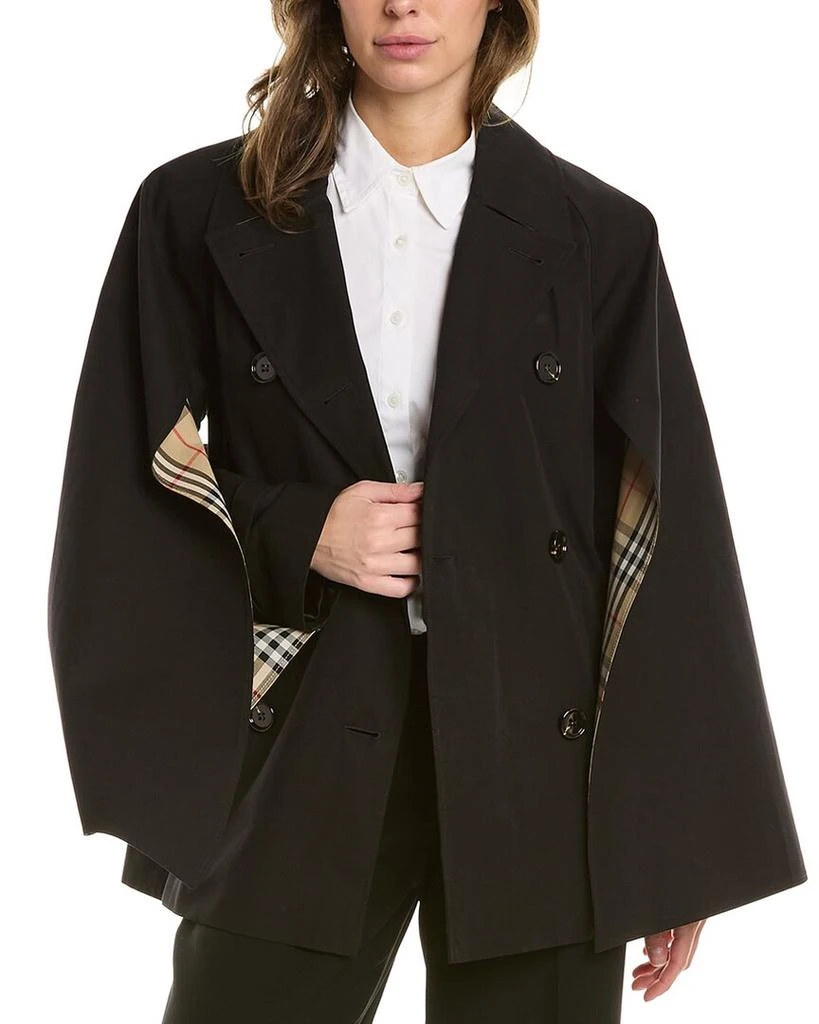 商品Burberry|Burberry Cape Sleeve Cropped Trench Jacket,价格¥11909,第3张图片详细描述