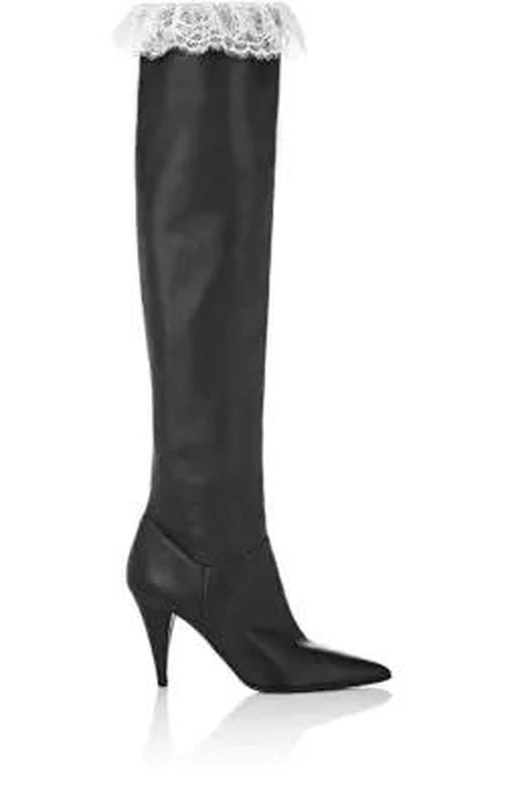 商品PHILOSOPHY di LORENZO SERAFINI|Lace-Trim Over-The-Knee Boots,价格¥2894,第1张图片