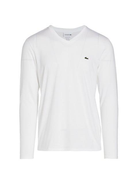 商品Lacoste|V-Neck Cotton Sweater,价格¥489,第1张图片