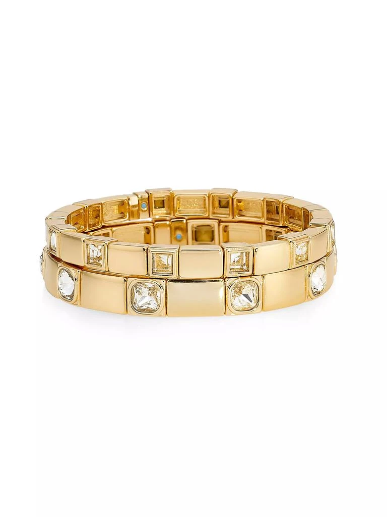 商品Roxanne Assoulin|Gem Palace Swank 2-Piece Goldtone &amp; Crystal Bracelet Set,价格¥1946,第1张图片
