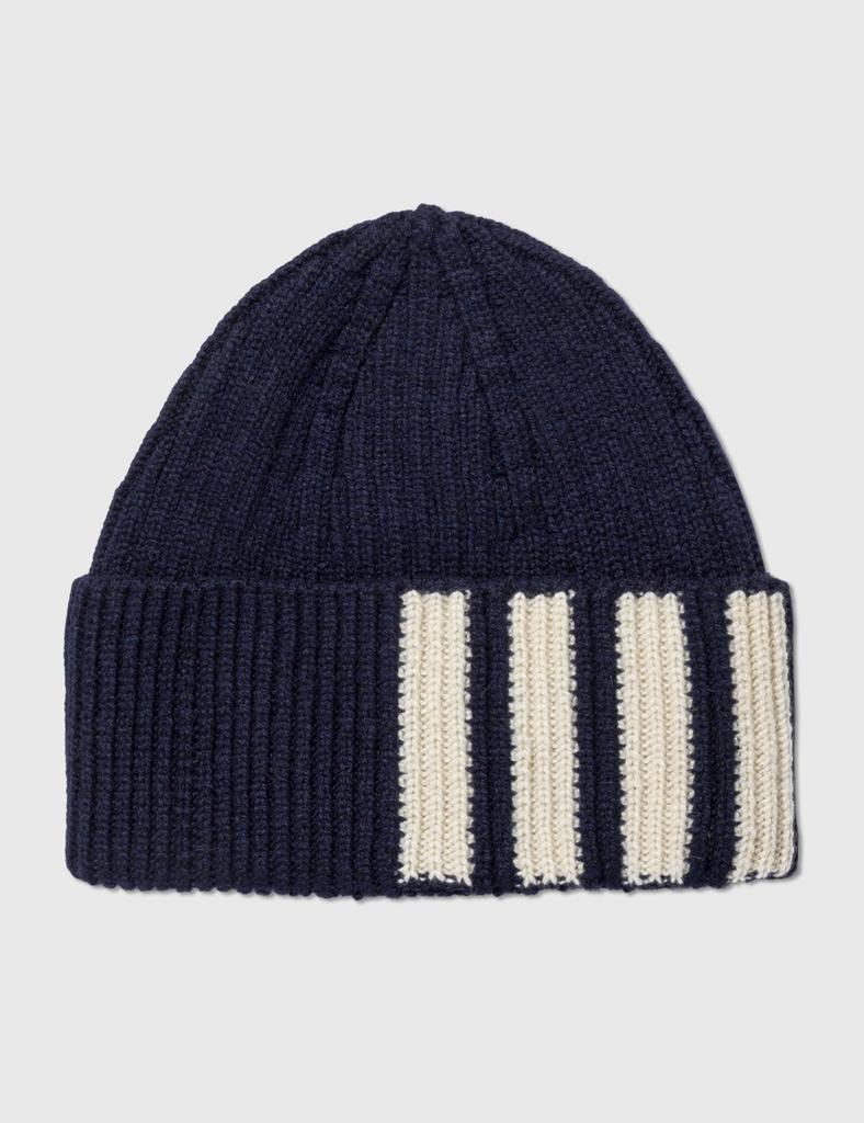 商品Thom Browne|4 BAR STRIPE CASHMERE RIB HAT,价格¥2987,第1张图片