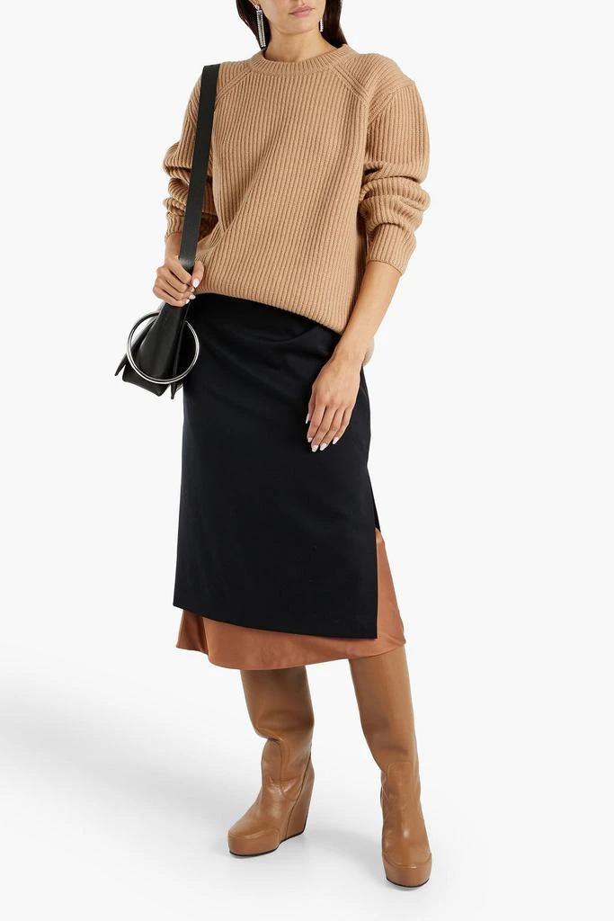 商品Dries Van Noten|Spany satin-paneled crepe midi skirt,价格¥2484,第2张图片详细描述