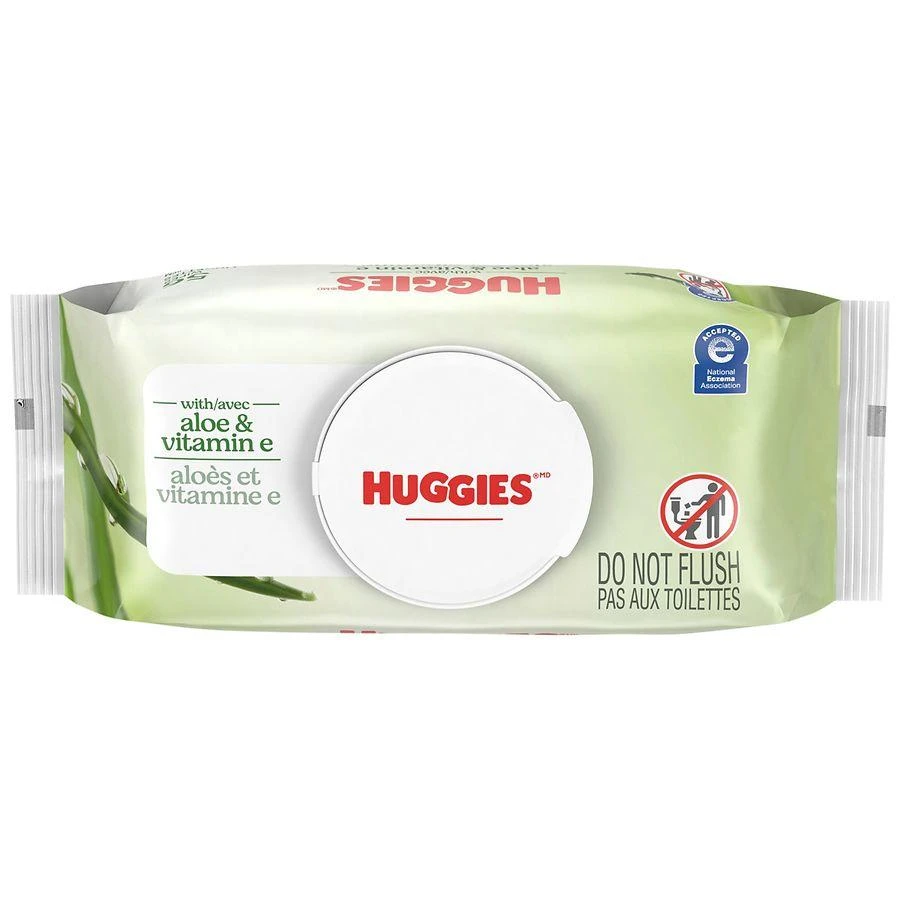 商品Huggies|Wipes with Aloe & Vitamin E, Flip-Top Pack Unscented, 56,价格¥25,第1张图片详细描述
