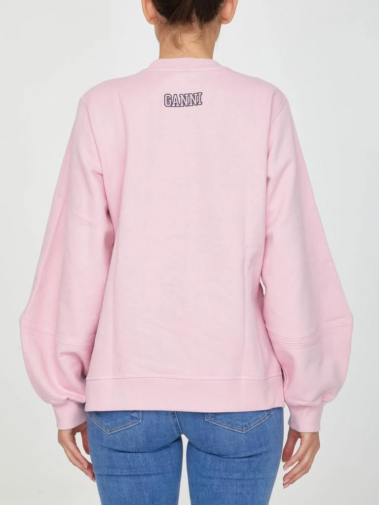 商品Ganni|Ganni Pink Sweatshirt With Logo,价格¥1087,第4张图片详细描述