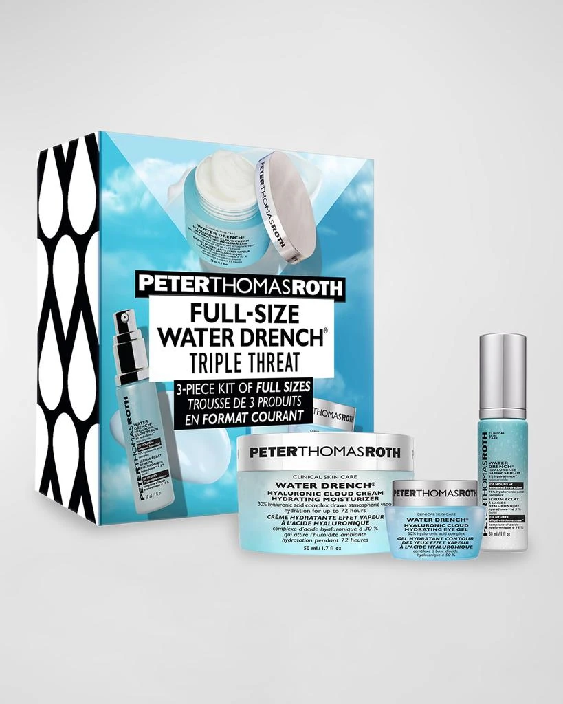 商品Peter Thomas Roth|Limited Edition Water Drench Triple Threat 3-Piece Kit ($169 Value),价格¥557,第1张图片