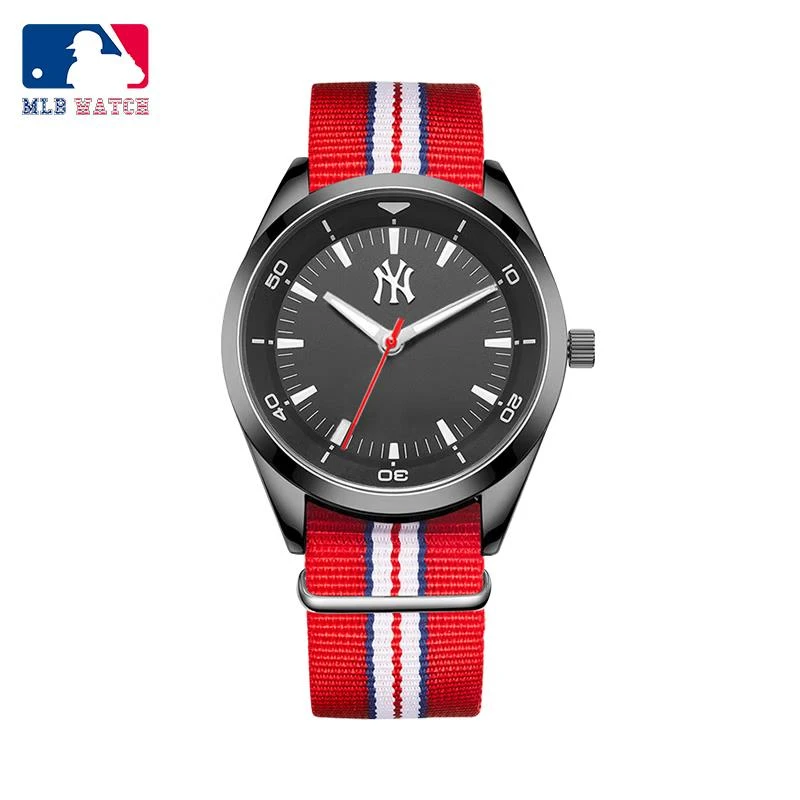 商品[国内直发] MLB|欧美帆布尼龙织带腕表 男女学生石英手 MLB-TP001,价格¥202,第1张图片