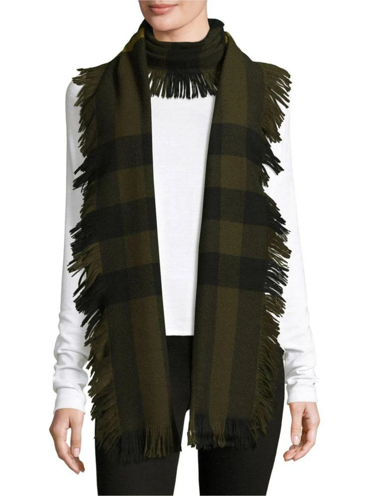 商品Burberry|Half Mega Fringe Military Wool Scarf,价格¥2211,第1张图片