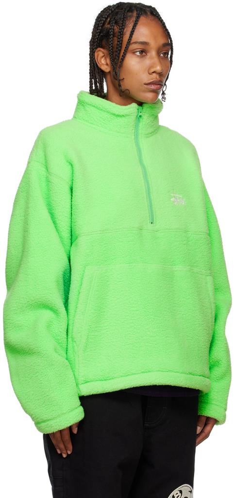Green Embroidered Sweatshirt商品第2张图片规格展示