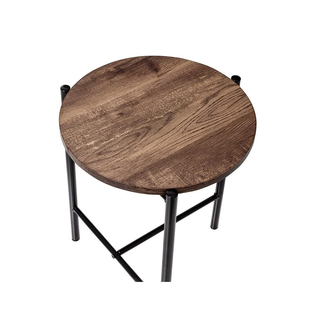 商品Honey Can Do|Round Side Table with T-Pattern Base,价格¥276,第3张图片详细描述