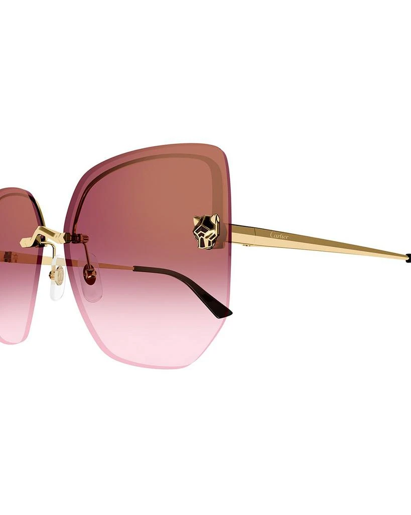 Panthère Light 24K Gold Plated Square Sunglasses, 63mm 商品