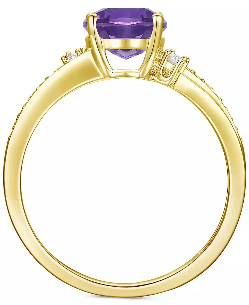 商品Macy's|Amethyst (1-1/2 ct. t.w.) & Lab-Grown White Sapphire (1/8 ct. t.w.) Swirl Ring in 14k Gold-Plated Sterling Silver (Also in Additional Gemstones),价格¥327,第3张图片详细描述